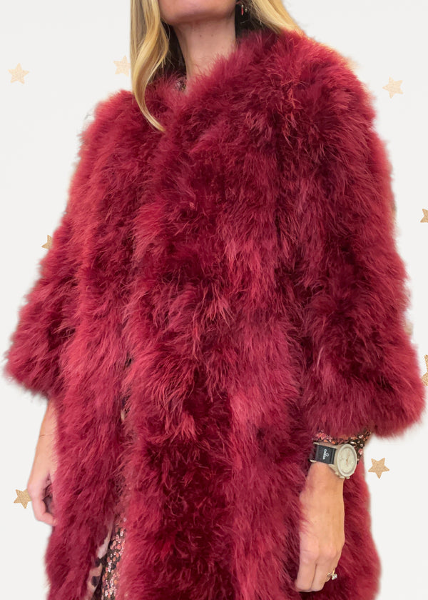 Bordeaux Fur Coat