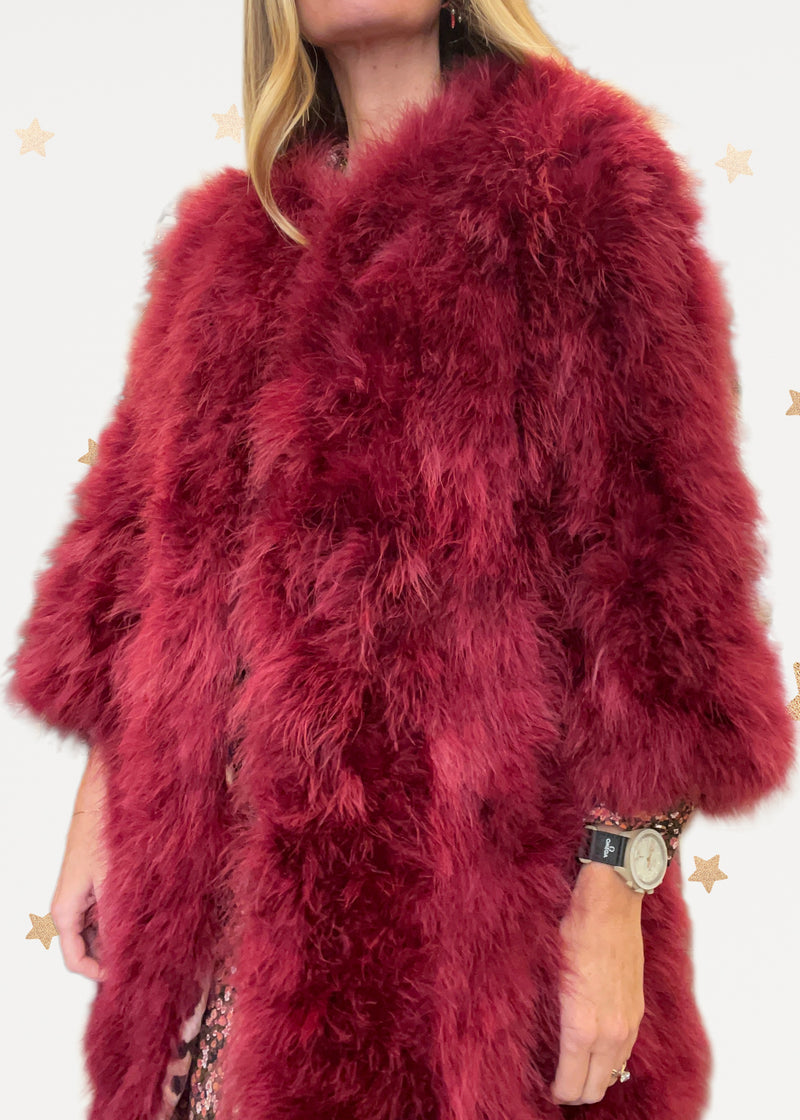 Bordeaux Fur Coat