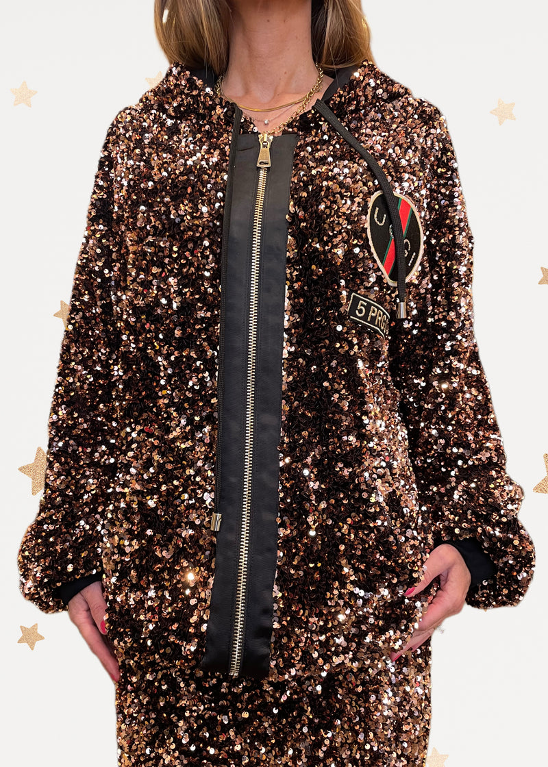 Paillettes Bomber Jacket