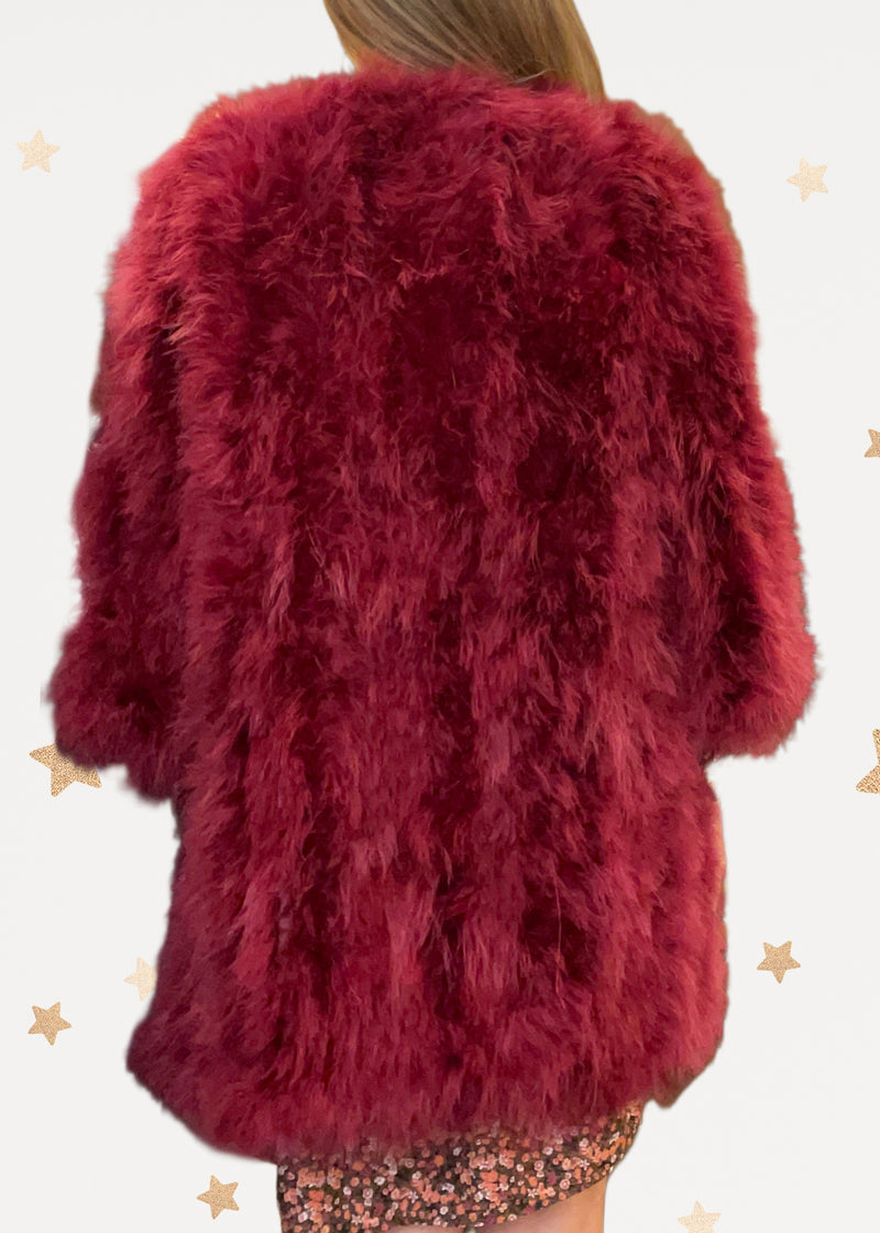 Bordeaux Fur Coat