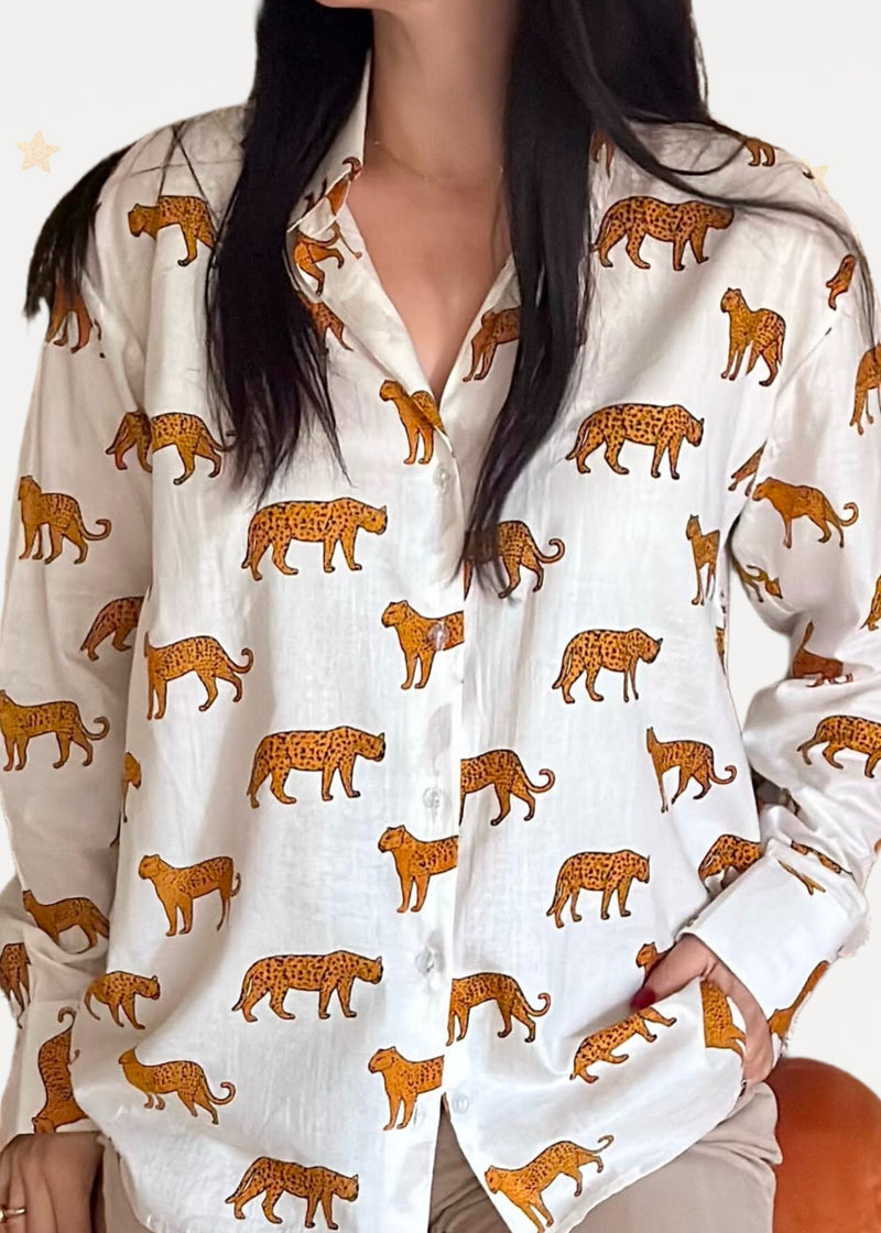 Leopard Cotton Shirt